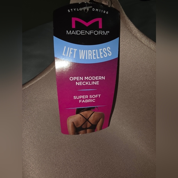 Maidenform Wireless Lift Bra with Scalloped Lace Edge- Size 40C Beige  $48 NWT - Picture 5 of 7